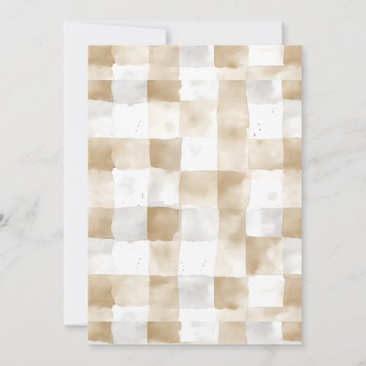 Uitnodiging voor lokaal geteeld Baby shower (Achterkant)