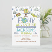 Uitnodiging voor Made Four Adventure 4de verjaarda (Staand voorkant)