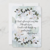 Uitnodiging voor Magnolia Wedding (Achterkant)