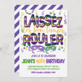 Uitnodiging voor Mardi Gras-viering (Voorkant / Achterkant)