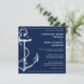 Uitnodiging voor marinescheepvaart (Blue Nautical  (Staand voorkant)