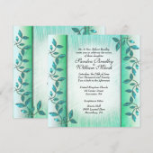 Uitnodiging voor marmer en wijnbruiloft (Voorkant / Achterkant)