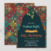Uitnodiging voor Marokkaans nachtfeest (Voorkant / Achterkant)