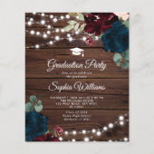 Uitnodiging voor Marsala & Navy afstudeerfeest (Voorkant)