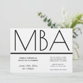Uitnodiging voor MBA-graad Graduation Party (Staand voorkant)