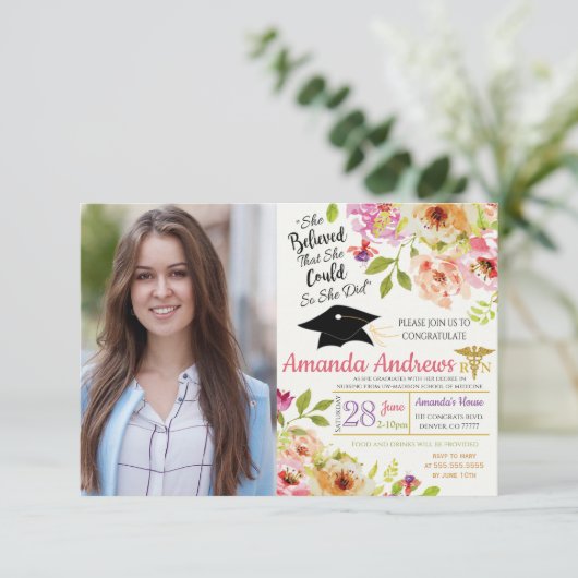 Uitnodiging voor medisch Afstuderen (Staand voorkant)
