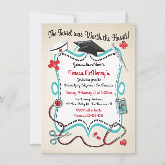 Uitnodiging voor medisch Afstuderen voor verpleegk (Voorkant)