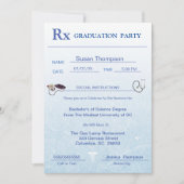 Uitnodiging voor medisch recept Pad Afstuderen (Voorkant)