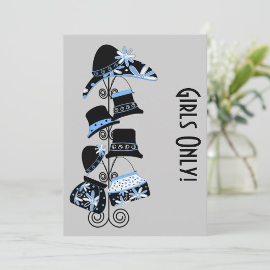 Uitnodiging voor meisjes (Staand voorkant)