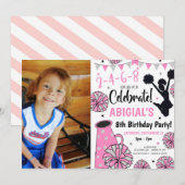 Uitnodiging voor meisjes-cheerleader (Voorkant / Achterkant)