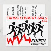 Uitnodiging voor meisjes over land (Voorkant / Achterkant)