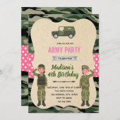 Uitnodiging voor meisjesleger (Voorkant / Achterkant)