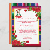 Uitnodiging voor Mexicaans thema (Voorkant / Achterkant)