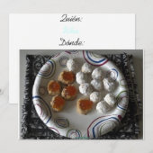 Uitnodiging voor Mexicaanse huwelijkscookies (Voorkant / Achterkant)