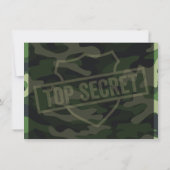 Uitnodiging voor militaire stijlfeestjes (Achterkant)