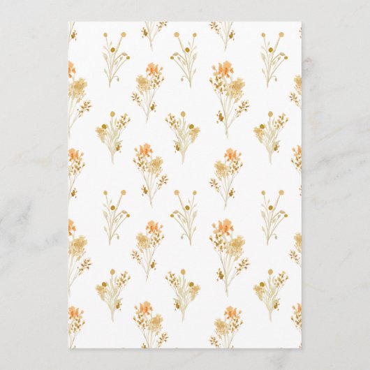 Uitnodiging voor minimalist baby shower met rotan (Achterkant)