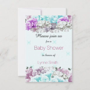Uitnodiging voor mixed boeket babyshower