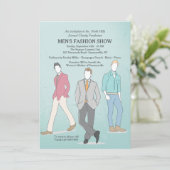 Uitnodiging voor modellen voor mannelijke Mode (Staand voorkant)