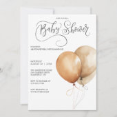 Uitnodiging voor modern ballon Baby shower (Voorkant)