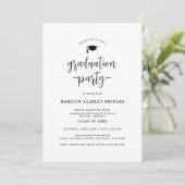 Uitnodiging voor Modern Single Photo Script-Afstud (Staand voorkant)