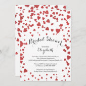 Uitnodiging voor moderne confetti harten bruidsdou (Voorkant / Achterkant)