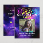 Uitnodiging voor moderne fotograduatie (Voorkant / Achterkant)