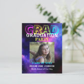 Uitnodiging voor moderne fotograduatie (Staand voorkant)