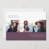 Uitnodiging voor moderne grafische multi-fotogradu (Achterkant)