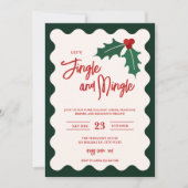 Uitnodiging voor moderne Jingle en Mingle Holiday (Voorkant)