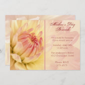 Uitnodiging voor Moederdag Brunch Dahlia (Voorkant / Achterkant)