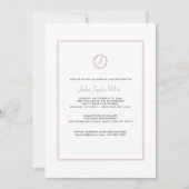 Uitnodiging voor monogram krans (Voorkant)
