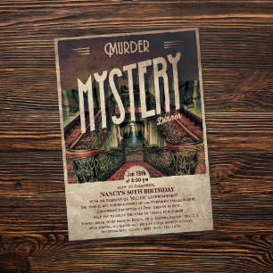 Uitnodiging voor moordmysterie diner