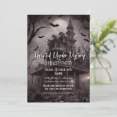 Uitnodiging voor moordmysterie dinerfeest (Staand voorkant)