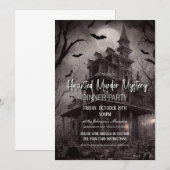 Uitnodiging voor moordmysterie dinerfeest (Voorkant / Achterkant)