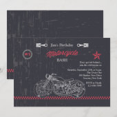 Uitnodiging voor motorfietsen van alkboard (Voorkant / Achterkant)