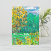 Uitnodiging voor Mountain Landscape Retirement Par (Staand voorkant)