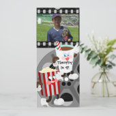 Uitnodiging voor Movie Night Birthday (Staand voorkant)