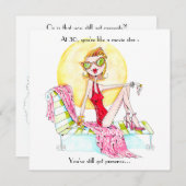 Uitnodiging voor Movie Star-verjaardag (Voorkant / Achterkant)