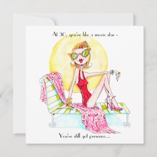 Uitnodiging voor Movie Star-verjaardag (Voorkant)