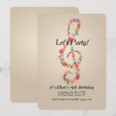 Uitnodiging voor muzieknotitie (Voorkant / Achterkant)