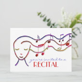 uitnodiging voor muziekopnames (Staand voorkant)