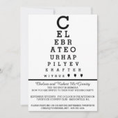 Uitnodiging voor na de bruiloft met oogkaart (Voorkant)