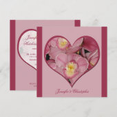 Uitnodiging voor na de bruiloftsreceptie -- Orchid (Voorkant / Achterkant)