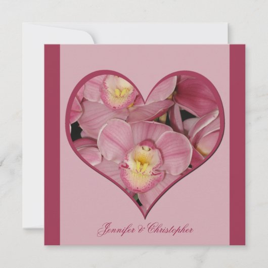 Uitnodiging voor na de bruiloftsreceptie -- Orchid (Voorkant)