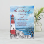 Uitnodiging voor Nautical Wedding (Staand voorkant)