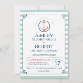 Uitnodiging voor Nautical Wedding - Anchor (Voorkant)