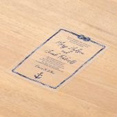 Uitnodiging voor nautisch acryl bruiloft acryl uitnodigingen (Laagn)