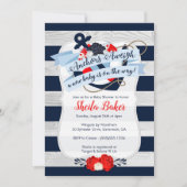 Uitnodiging voor nautisch Baby shower - Sailor The (Voorkant)