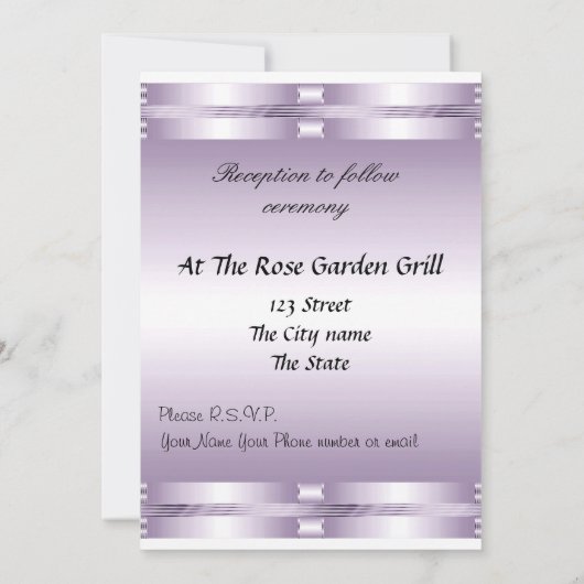 Uitnodiging voor Nice bruiloft (Achterkant)