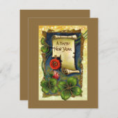  uitnodiging voor nieuwe jaren (Voorkant / Achterkant)